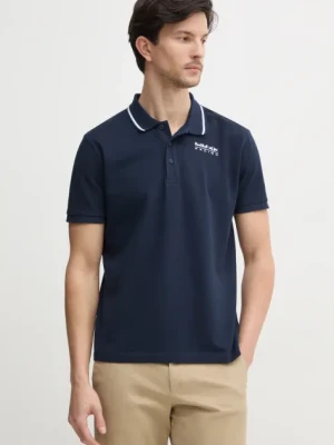 Red Bull Racing x Pepe Jeans polo TIPPED LOGO POLO męski kolor granatowy z nadrukiem RM540013