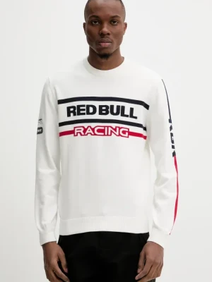 Red Bull Racing x Pepe Jeans sweter bawełniany KNITTED MOTO CREW męski kolor beżowy RM700011