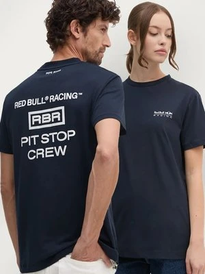 Red Bull Racing x Pepe Jeans t-shirt bawełniany kolor granatowy z nadrukiem RU500003