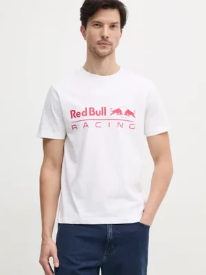 Red Bull Racing x Pepe Jeans t-shirt bawełniany LOGO TEE męski kolor biały z nadrukiem RM500016