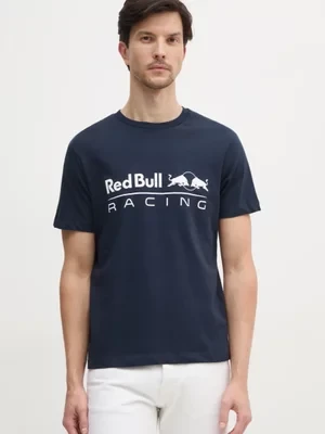 Red Bull Racing x Pepe Jeans t-shirt bawełniany LOGO TEE męski kolor granatowy z nadrukiem RM500016