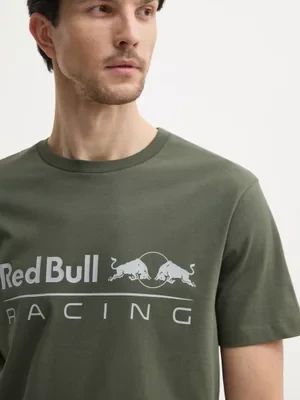 Red Bull Racing x Pepe Jeans t-shirt bawełniany LOGO TEE męski kolor zielony z nadrukiem RM500016