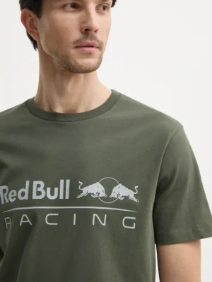 Red Bull Racing x Pepe Jeans t-shirt bawełniany LOGO TEE męski kolor zielony z nadrukiem RM500016