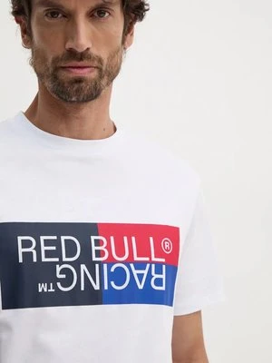 Red Bull Racing x Pepe Jeans t-shirt bawełniany męski kolor biały z nadrukiem RM500001