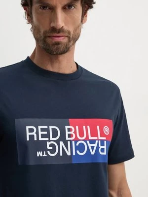 Red Bull Racing x Pepe Jeans t-shirt bawełniany męski kolor granatowy z nadrukiem RM500001