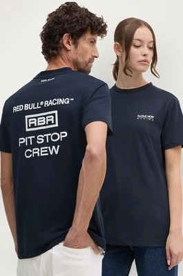 Red Bull Racing x Pepe Jeans t-shirt bawełniany kolor granatowy z nadrukiem RU500003