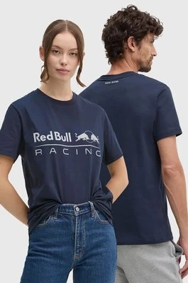 Red Bull Racing x Pepe Jeans t-shirt bawełniany kolor granatowy z nadrukiem RU500005