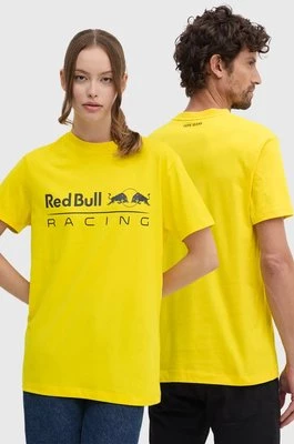 Red Bull Racing x Pepe Jeans t-shirt bawełniany kolor żółty z nadrukiem RU500005