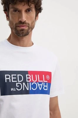 Red Bull Racing x Pepe Jeans t-shirt bawełniany męski kolor biały z nadrukiem RM500001