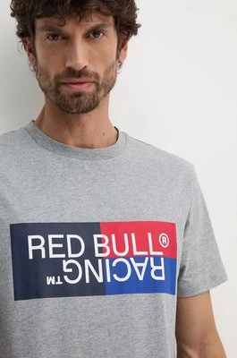 Red Bull Racing x Pepe Jeans t-shirt bawełniany męski kolor szary z nadrukiem RM500001