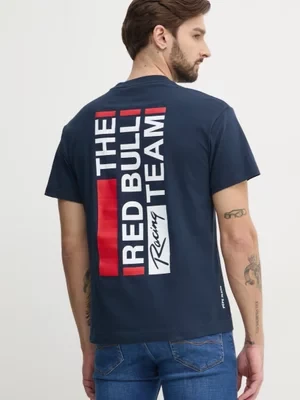 Red Bull Racing x Pepe Jeans t-shirt bawełniany REDBULL TEAM TEE męski kolor granatowy gładki RM500014