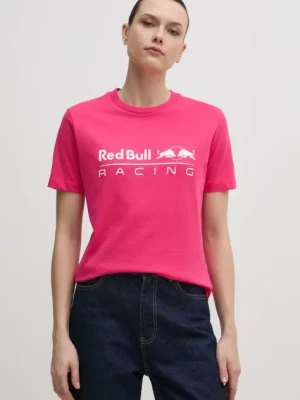 Red Bull Racing x Pepe Jeans t-shirt bawełniany STANDARD FIT TEE damski kolor różowy RL500004