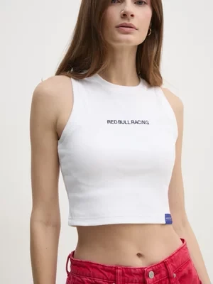 Red Bull Racing x Pepe Jeans top LOGO CROP TANK damski kolor beżowy RL500002