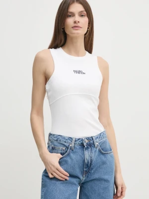Red Bull Racing x Pepe Jeans top LOGO RIB TANK beżowy