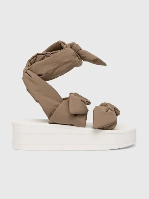 Red Valentino sandały damskie kolor zielony na platformie 2Q0S0H03ZGV