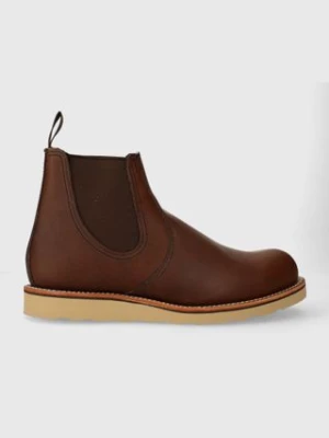 Red Wing buty skórzane Classic Chelsea męskie kolor brązowy 3190