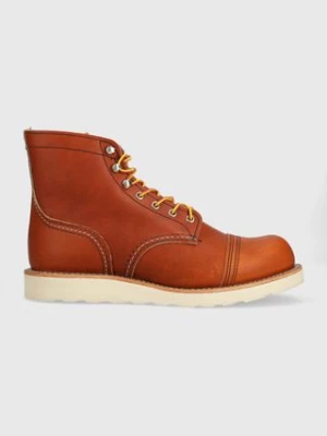 Red Wing buty skórzane Iron Ranger Traction Tred męskie kolor brązowy 8089