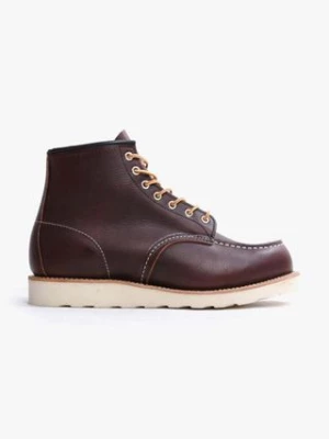 Red Wing buty skórzane Moc Toe męskie kolor bordowy 8138