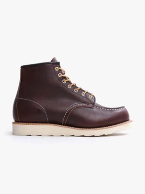 Red Wing buty skórzane Moc Toe męskie kolor bordowy 8138