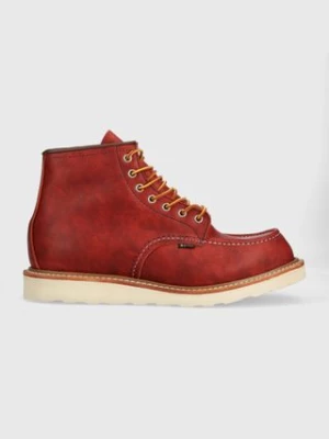 Red Wing buty skórzane Moc Toe męskie kolor czerwony 8864