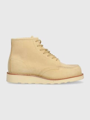 Red Wing buty zamszowe 6-inch Moc Toe męskie kolor beżowy 3328