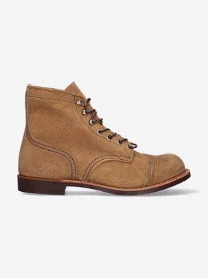 Red Wing buty zamszowe Iron Ranger męskie kolor beżowy 8083