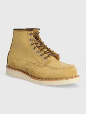 Red Wing buty zamszowe Moc Toe męskie kolor beżowy 8833