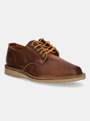 Red Wing półbuty skórzane Weekender Oxford męskie kolor brązowy 3604