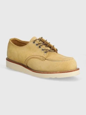 Red Wing półbuty zamszowe Shop Moc Oxford męskie kolor beżowy 8079