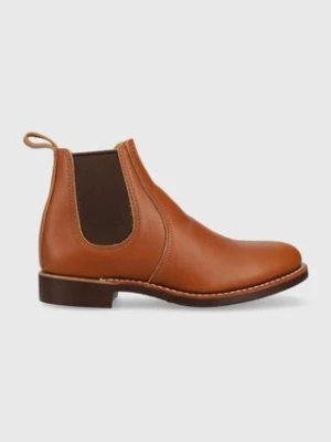 Red Wing sztyblety skórzane kobiece kolor brązowy 3456.