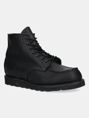 Red Wing trzewiki skórzane 6-inch Classic Moc męskie kolor czarny 8074