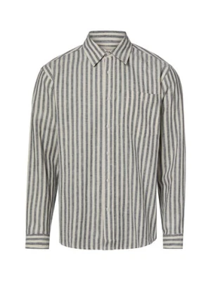 Redefined Rebel Koszula męska z zawartością lnu RRAngel Mężczyźni Regular Fit Bawełna niebieski|biały,