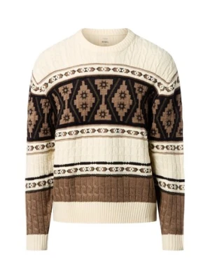 Redefined Rebel Męski sweter z dzianiny - RRHenson Mężczyźni Sztuczne włókno biały|brązowy|wielokolorowy wzorzysty,