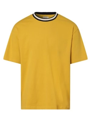 Redefined Rebel T-shirt męski Mężczyźni Bawełna żółty jednolity,