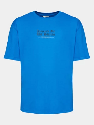 Redefined Rebel T-Shirt Rafael 221165GOTS Niebieski Regular Fit