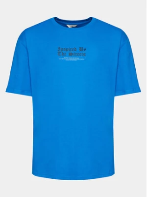 Redefined Rebel T-Shirt Rafael 221165GOTS Niebieski Regular Fit