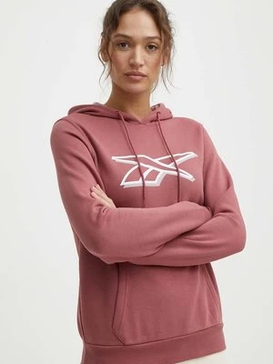 Reebok bluza damska kolor różowy z kapturem z nadrukiem 100202148