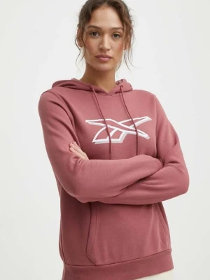 Reebok bluza damska kolor różowy z kapturem z nadrukiem 100202148