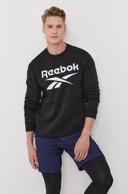 Reebok Bluza GR1654 męska kolor czarny z nadrukiem