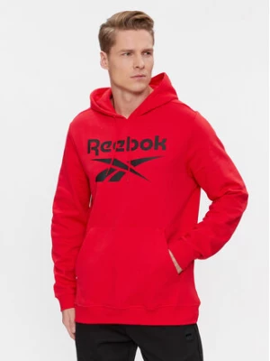 Reebok Bluza Identity Fleece Stacked Logo Pullover Hoodie IM3281 Czerwony