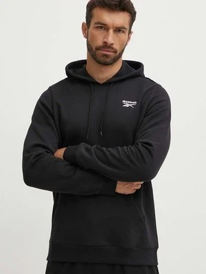 Reebok bluza Identity męska kolor czarny z kapturem gładka 100202869