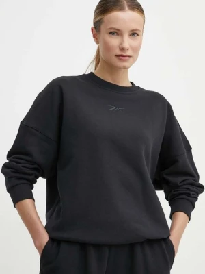 Reebok bluza LUX Collection damska kolor czarny gładka 100075359