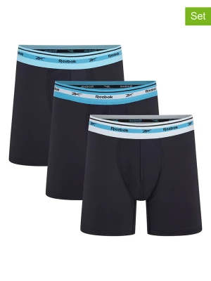 Reebok Bokserki (3 pary) "Abbot" w kolorze czarnym rozmiar: L