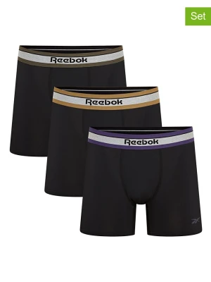 Reebok Bokserki (3 pary) "Angus" w kolorze czarnym rozmiar: M