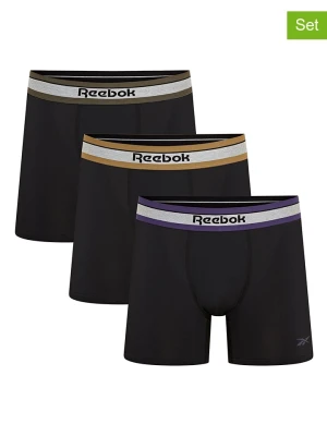 Reebok Bokserki (3 pary) "Anselm" w kolorze czarnym rozmiar: L