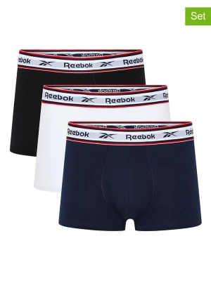 Reebok Bokserki (3 pary) "Barlow" w kolorze granatowym, białym i czarnym rozmiar: S