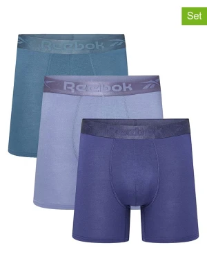 Reebok Bokserki (3 pary) "Brayan" w kolorze fioletowo-turkusowym rozmiar: L