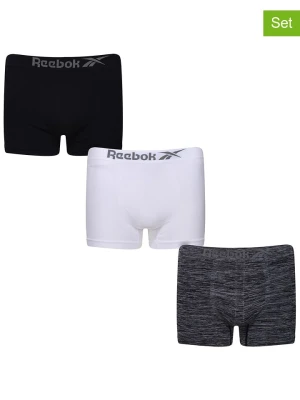 Reebok Bokserki (3 pary) "Dale" w kolorze czarno-antracytowo-białym rozmiar: M