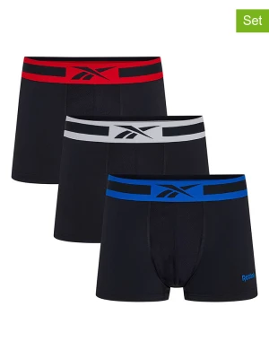 Reebok Bokserki (3 pary) "Dane" w kolorze czarnym rozmiar: S