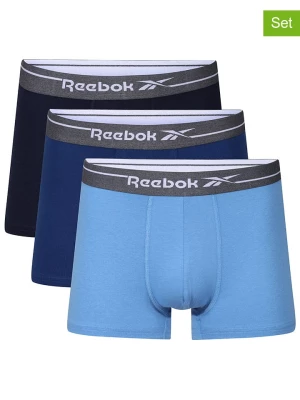 Reebok Bokserki (3 pary) "Fennec" w kolorze granatowym, niebieskim i błękitnym rozmiar: L